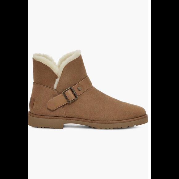 UGG Women's Cozy Brown Shearling Boots with Buckle US size 7 - Picture 6 of 7